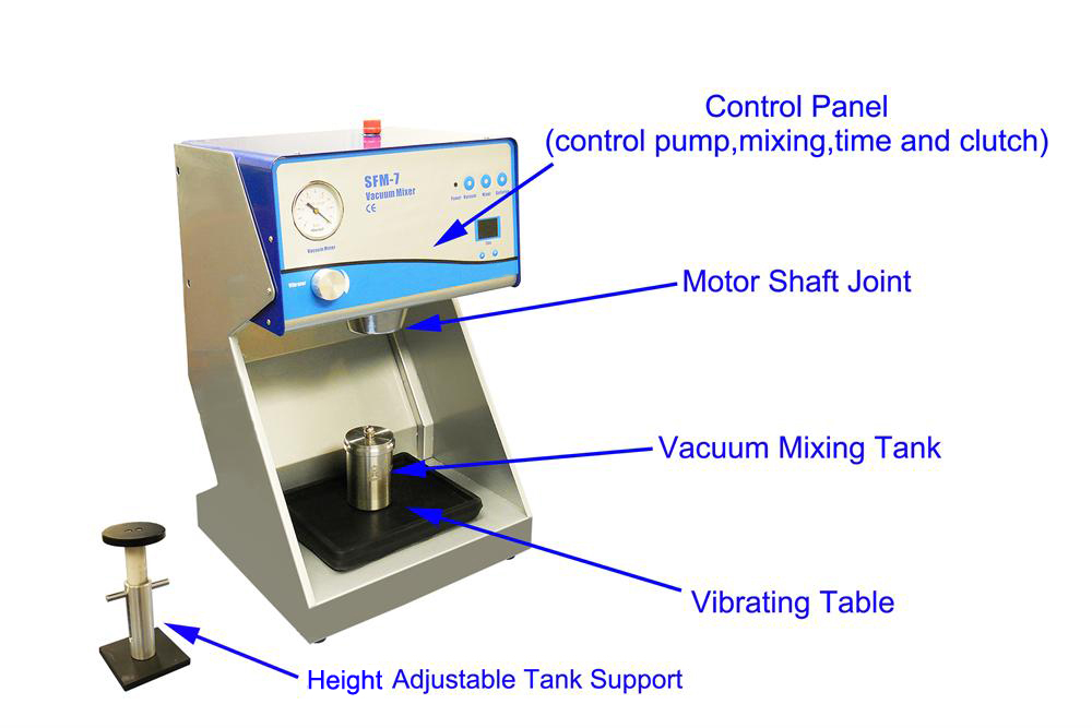 Compact Vacuum Mixer (150 / 500ml ) with Vibration Stage & Two Containers -