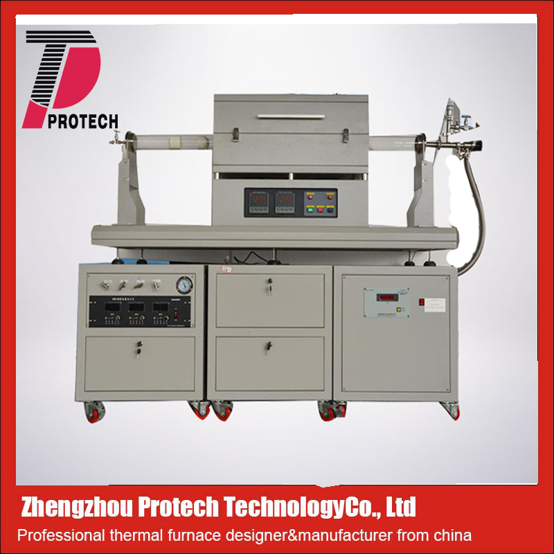 cvd chemical vapor deposition furnace with two gas channels