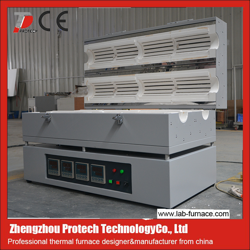 Dual Zone Quartz tubular furnace