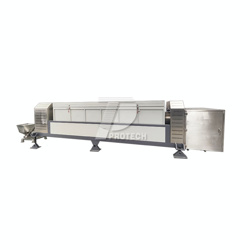 Continuous feeding and discharging multi temperature zone large diameter rotary furnace