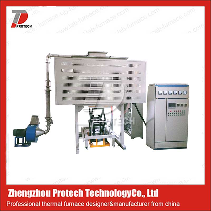 Hydraulic bell jar atmosphere furnace