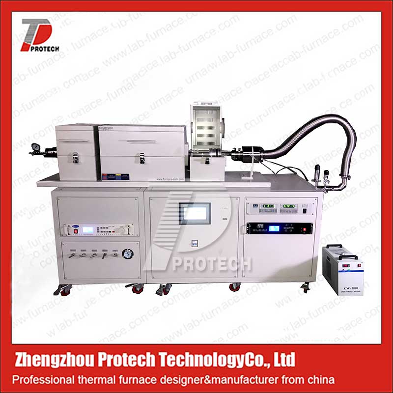 High vacuum automatic rotary and tilt PECVD tube furnace