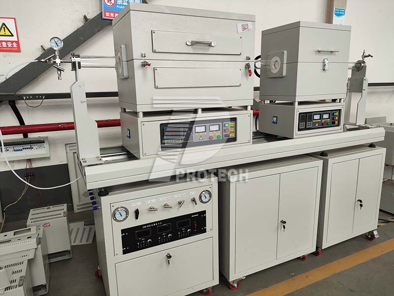 CVD Double Furnace Sliding Tube Furnace