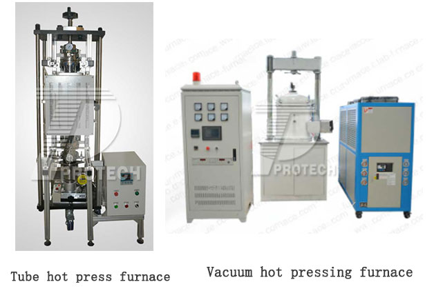 Two common hot pressing furnaces