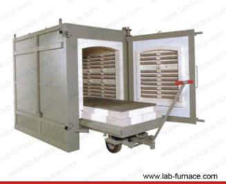 Industrial box type resistance furnace with trolley