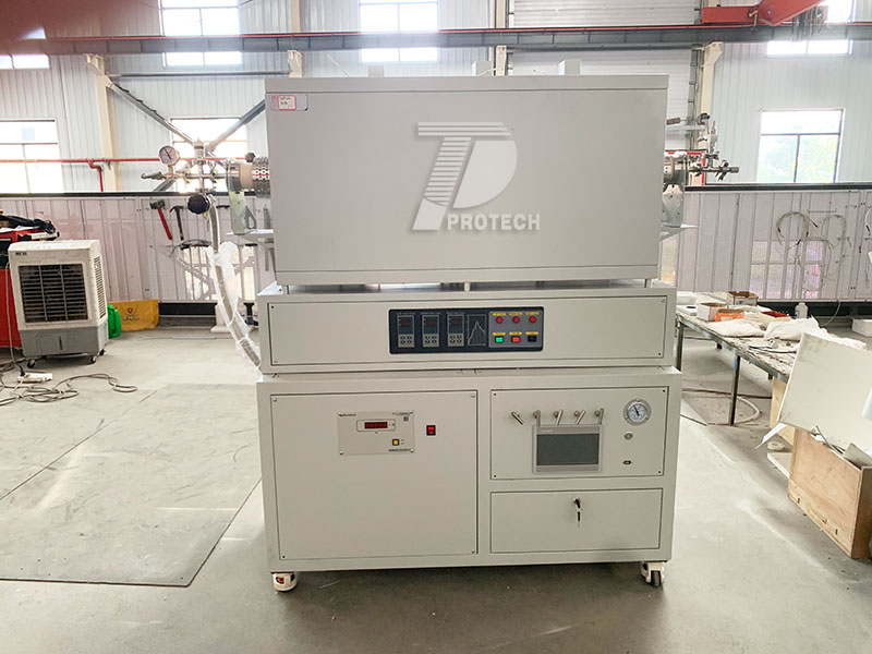 A three temperature zone CVD coating electric furnace with a temperature of up to 1700  (click on the image to view product details)