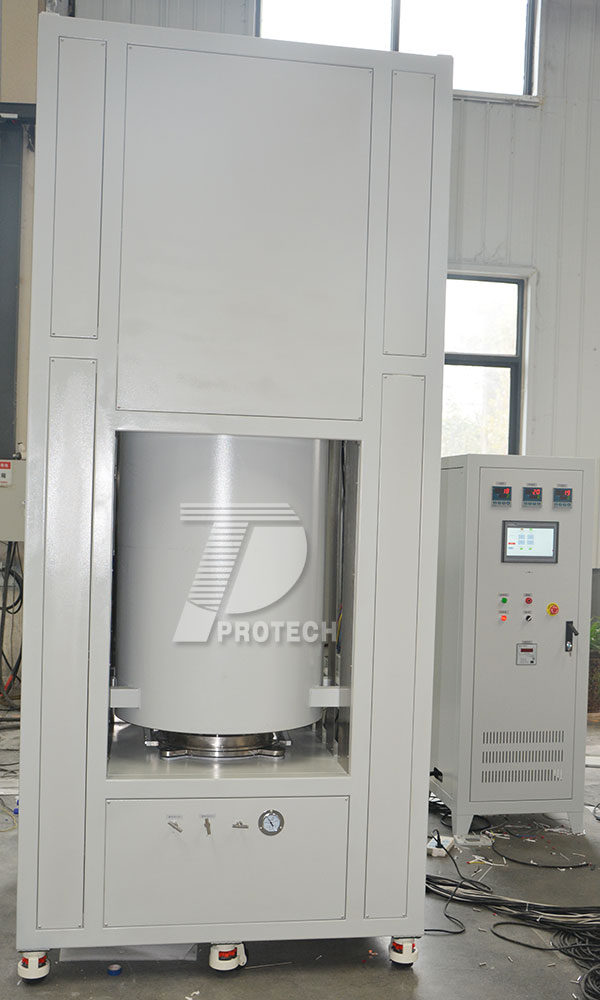 Actual photo of tube type vertical lifting bell cover furnace