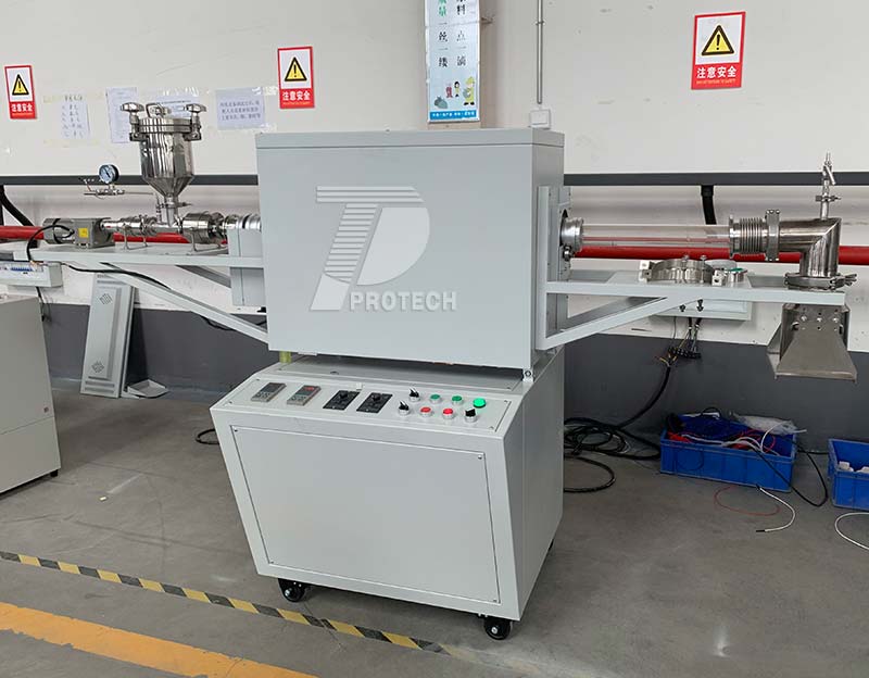 A commonly used small continuous high-temperature rotating tube furnace (click on the image to view product details)