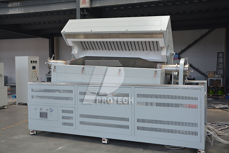 Large diameter and high output rotary inclined tube furnace (click on the picture to view product details)
